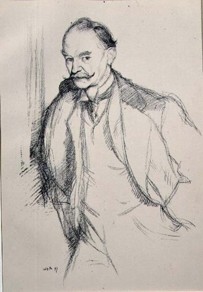 Retrato de Thomas Hardy (1840-1928) da série 