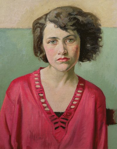 Retrato de uma garota de rosa de William Rothenstein