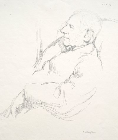 Sir Francis Seymour Haden Adormecido, 1897. de William Rothenstein