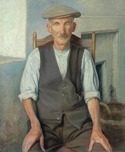 O Velho Jardineiro (óleo sobre tela) de William Rothenstein
