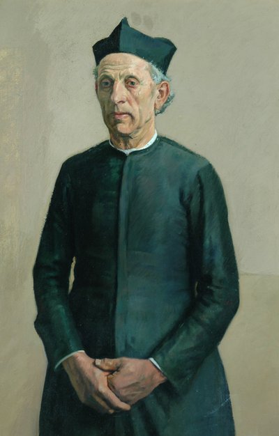 Sacerdote da aldeia (óleo sobre tela) de William Rothenstein