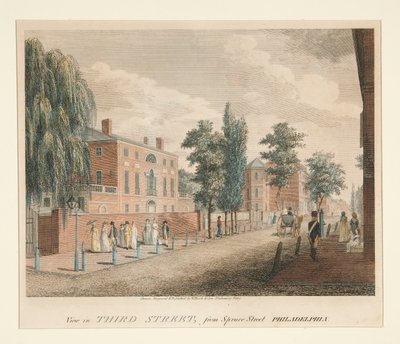 Vista na Third Street, da Spruce Street Philadelphia de William Russell Birch