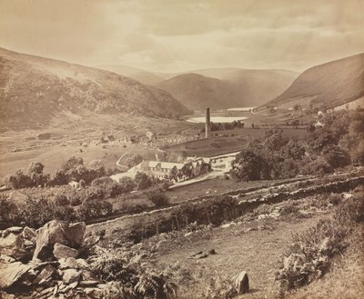 The Valley of Glendalough, Condado de Wicklow, Irlanda, c. 1864. de William Russell Sedgfield