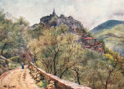 Apricale, do Oeste (litografia a cores) de William Scott