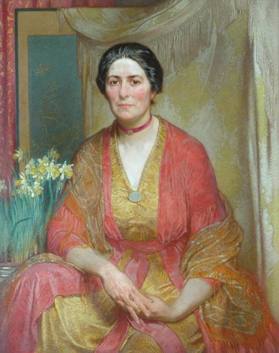Retrato da esposa do artista de William Shackleton