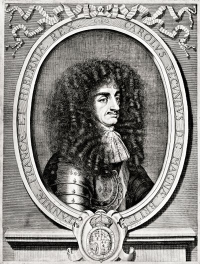 Carlos II, rei da Grã-Bretanha e Irlanda, século XIX de William Sherwin