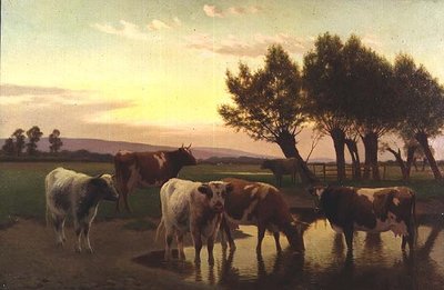 Noite perto de Amberley de William Sidney Cooper