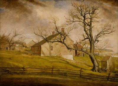 Casas da quinta de Long Island, 1862-63. de William Sidney Mount