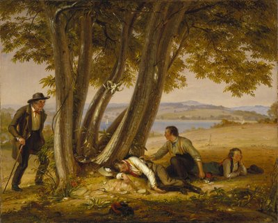 Brincando de Truant ou Meninos Pegados Dormindo em um Campo de William Sidney Mount