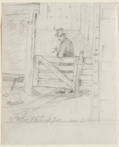 Descansando na cerca, 1867. de William Sidney Mount