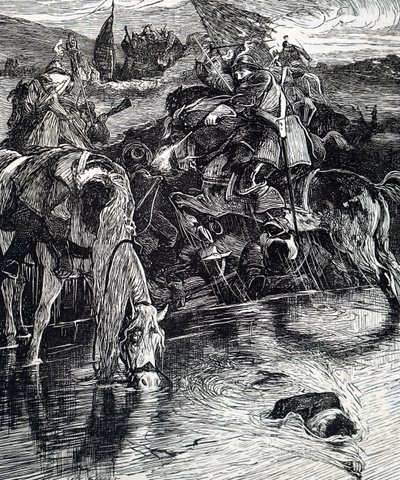 Uma cena da Guerra Civil Inglesa. de William Small