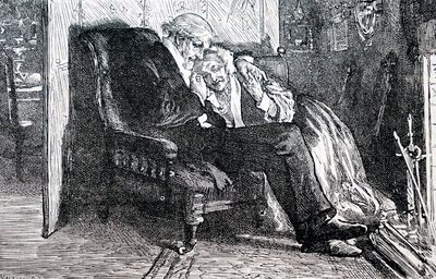 Um casal de idosos. Por William Small (1843-1929), um ilustrador inglês. 1880 (gravura) de William Small
