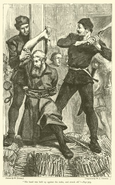 Sua mão foi levantada contra a estaca e de William Small