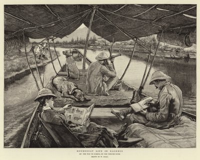 Vida de barco em Caxemira de William Small