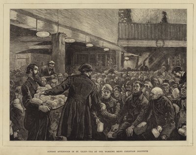 Domingo à tarde em St Giles &39;, chá no Instituto Cristão dos Trabalhadores de William Small