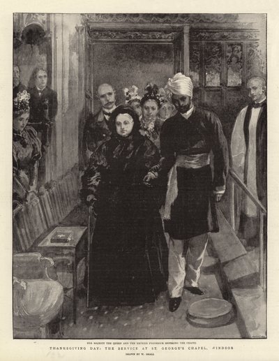 Dia de Ação de Graças, o Serviço na Capela de São Jorge, Windsor de William Small