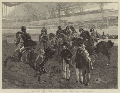 O Islington Horse Show, julgando os caçadores de peso de William Small