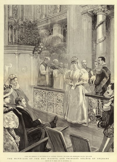 O Casamento do Duque D&39;Aosta e a Princesa Helene de Orleans de William Small