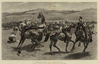 Wrestling a cavalo de William Small