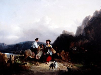 Paisagem Costeira (óleo sobre tela) de William Snr. Shayer