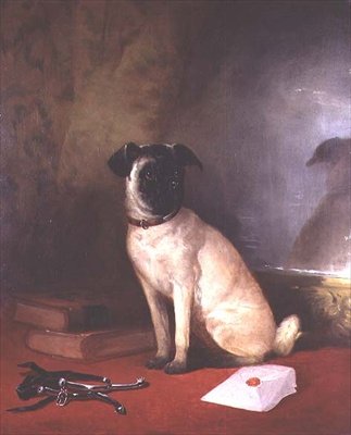 Reflexão - Retrato de um Pug de William Snr. Shayer