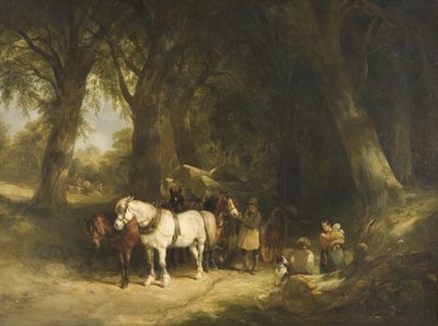 The Timber Wagon (óleo sobre tela) de William Snr. Shayer