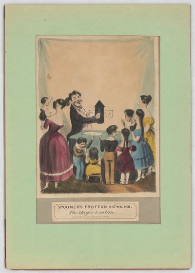 A visão proteã de Spooner, não. 5. A lanterna mágica, c.1838 (litho colorido à mão) de William Spooner