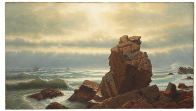 Rocha do púlpito, Nahant, 1865 de William Stanley Haseltine