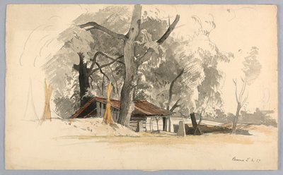 Estudo da paisagem, Baveno, Lago Maggiore, Itália de William Stanley Haseltine