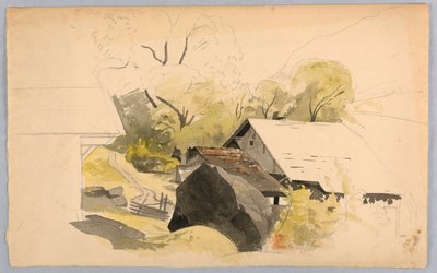 Estudo da paisagem, Suíça de William Stanley Haseltine