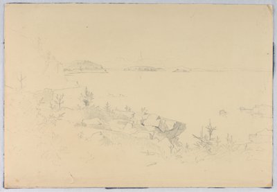 Estudo da paisagem marinha. Ilhas Porcupine, Bar Harbor, ME de William Stanley Haseltine