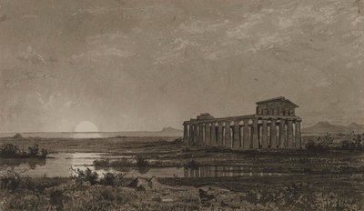 Templo de Ceres em Paestum (o templo de Atena) de William Stanley Haseltine