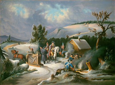 Washington em Valley Forge, meados do século XIX (óleo sobre tela) de William Stephen Coleman