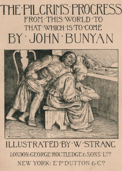 Esposa de Bunyans Lendo a Bíblia para Ele, c1916. de William Strang