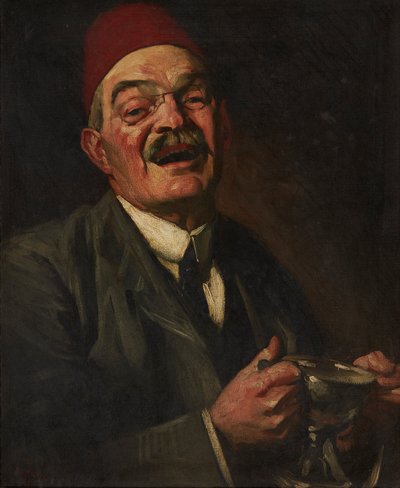 Laughing Man - Autorretrato (óleo sobre tela) de William Strang