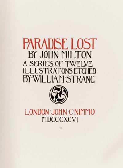 Letterpress title page from 
