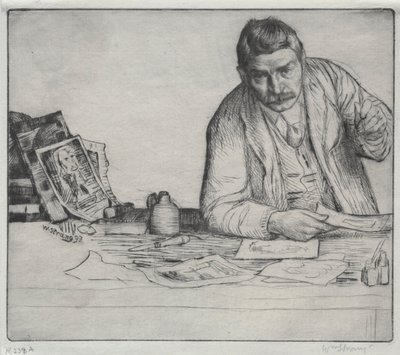 Auto-retrato - "O Etcher" de William Strang