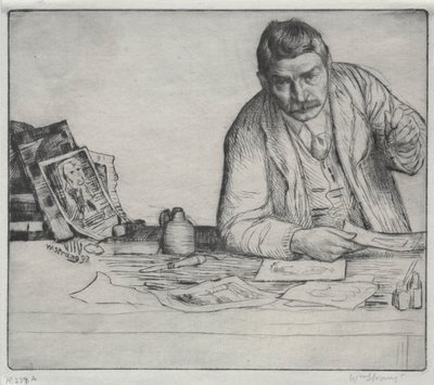 Auto-retrato - O Etcher, 1897. de William Strang