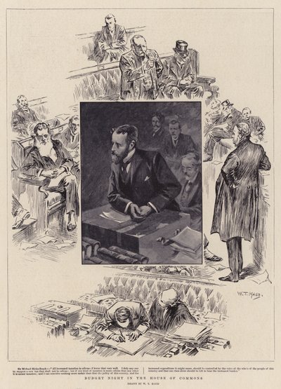 Noite de orçamento na Câmara dos Comuns de William T. Maud