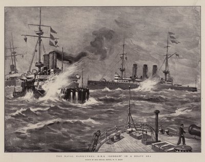 As manobras navais, HMS Benbow em um mar pesado de William T. Maud