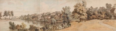 Paisagem fluvial italiana, 1750-60. de William Taverner