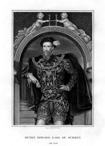 Henry Howard, conde de Surrey, aristocrata e poeta inglês, 1829. de William Thomas Fry