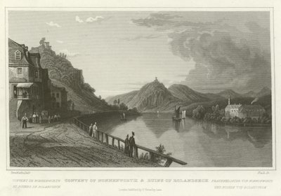 Convento de Nonnenworth e ruínas de Rolandseck de William Tombleson
