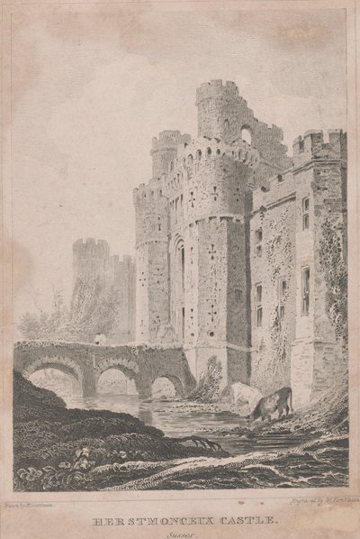 Castelo de Herstmonceux, Sussex de William Tombleson
