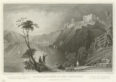 St Goar e ruínas de Fort Rheinfels de William Tombleson