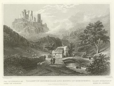 Vale de Engeholle e ruínas de Schonberg de William Tombleson