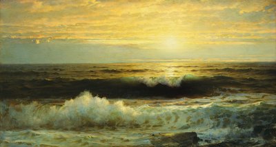 Um pôr do sol laranja minguante, 1897 de William Trost Richards