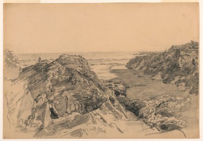 Desenho, Paraíso e Purgatório, Middletown, Rhode Island, ca. 1875-80 de William Trost Richards