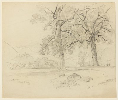 Paisagem, Lago Brienz, Interlaken, Suíça de William Trost Richards