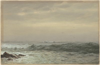 Rochas e ondas quebrando de William Trost Richards
